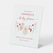 Signe De Table Affiche de bienvenue Baby shower Little Sweetheart (Recto)