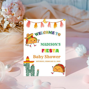 Signe De Table Affiche de bienvenue Baby shower mexicaine Taco Bo