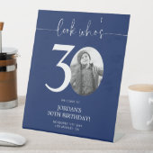 Signe De Table Affiche de bienvenue Blue 30th Birthday | Regardez (In SItu)