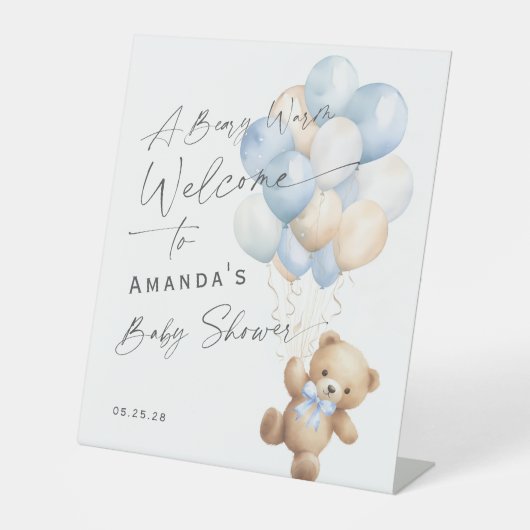 Signe De Table Affiche de bienvenue d'attente rapide pour garçon (Recto)