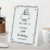 Signe De Table Affiche de bienvenue de 30e anniversaire de l'écri (In SItu)