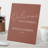 Signe De Table Affiche de bienvenue Mariage en terre cuite (In SItu)