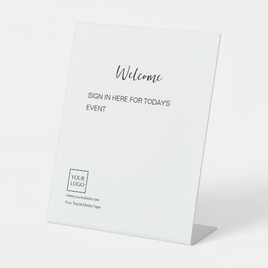 Signe De Table Affiche de bienvenue minimale de l'activité du log (Recto)