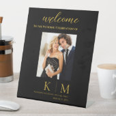 Signe De Table Affiche de bienvenue photo Mariage noir et or - (In SItu)