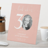 Signe De Table Affiche de bienvenue rose 30e anniversaire | Regar (In SItu)