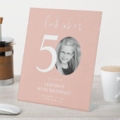 Signe De Table Affiche de bienvenue rose 50e anniversaire | Regar (In SItu)