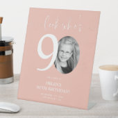 Signe De Table Affiche de bienvenue rose 90e anniversaire | Regar (In SItu)