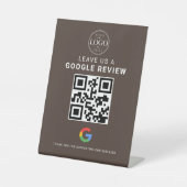 Signe De Table Affiche de code QR pour avis Google Espresso Marro (Recto)