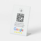 Signe De Table Affiche de code QR pour Google Avis sur table (Recto)