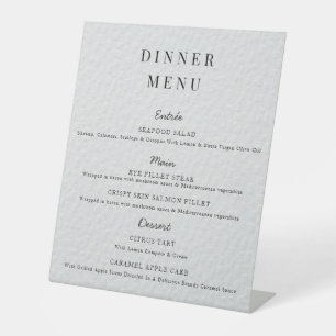 Signe De Table Affiche de menu de mariage minimaliste Mariage sim
