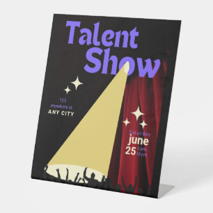 Signe De Table Affiche de spectacle de talents, Affiche de specta