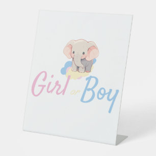 Signe De Table Affiche de Table Gender Reveal