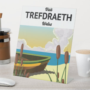 Signe De Table Affiche de voyage en bord de mer de Trefdrae