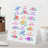 Signe De Table Affirmations positives Inspirational Daily Floral (In SItu)