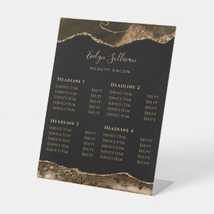 Signe De Table Agate Brown Beauté Salon Tarifs Liste de prix