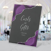 Signe De Table Agate Purple Silver Dark Wedk Cartes Cadeaux
