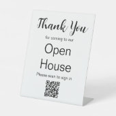 Signe De Table Agent immobilier Open House Code QR Connexion (Recto)