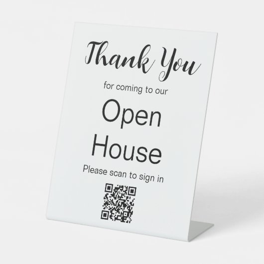 Signe De Table Agent immobilier Open House Code QR Connexion (Recto)