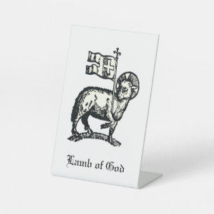 Signe De Table Agnus Dei L'Agneau pascal de Dieu Beaux-Arts