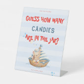 Signe De Table Ahoy C'Est Un Garçon Baby shower Devine Combien De (Recto)