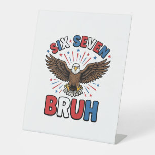Signe De Table Aigle Patriotique Six Sept Bruh Design Vectoriel_1