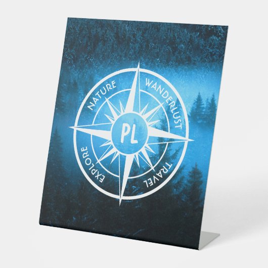 Signe De Table Aiguille de compas monogramme brouillard dans la f (Recto)