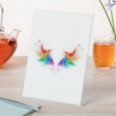 Signe De Table Ailes fluffy arc-en-ciel (In SItu)