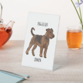 Signe De Table Airedale terrier dog cartoon (In SItu)