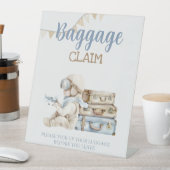 Signe De Table Airplane Aviator Pilot 1st Birthday Favors Baggage (In SItu)