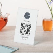 Signe De Table Ajouter le code QR et le menu Logo Affaires spécia (In SItu)