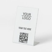 Signe De Table Ajouter le logo QR Code Entreprise de texte person (Recto)