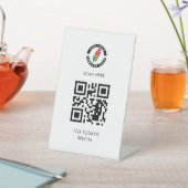 Signe De Table Ajouter Logo et QR Code Special Menu Business (In SItu)