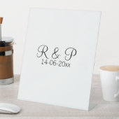 Signe De Table Ajouter monogramme du nom du couple ajouter date a (In SItu)