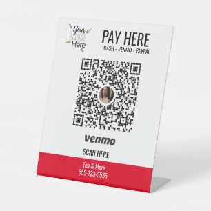 Signe De Table Ajouter un logo personnalisé Utiliser Venmo Pay