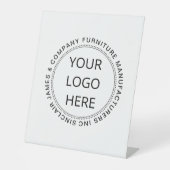 Signe De Table Ajouter votre bureau de logo d'entreprise (Recto)