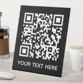 Signe De Table Ajouter votre propre code QR Code texte Scan menu  (In SItu)