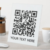Signe De Table Ajouter votre propre code QR Code texte Scan menu  (In SItu)