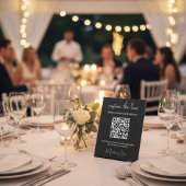 Signe De Table Album de photos de mariage QR Code Capture the Lov