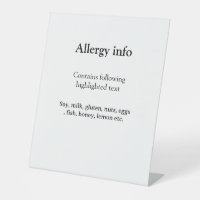 Alerte d'allergie alimentaire ajouter le nom du te