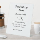 Signe De Table Alerte d'allergie alimentaire ajouter le nom texte (In SItu)