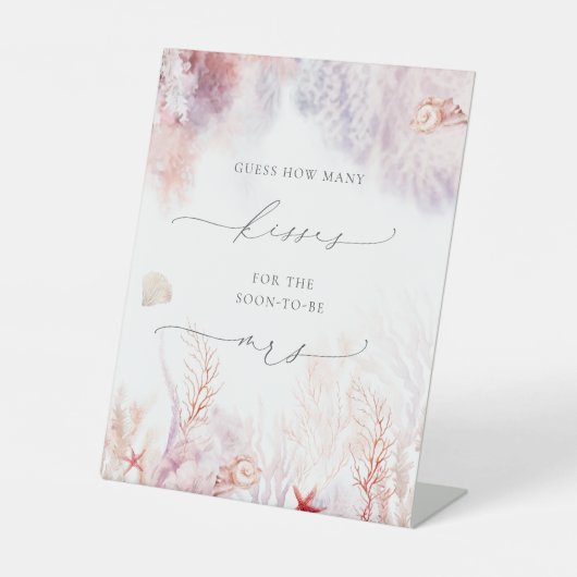 Signe De Table Algues sous-marines | Coquillage Combien de baiser (Recto)