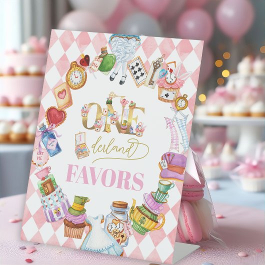 Signe De Table Alice au pays des merveilles 1er anniversaire Fave