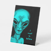 Signe De Table Alien, je veux croire (Recto)