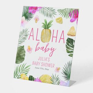 Signe De Table Aloha Baby Pineappy & Pacifiers Baby shower Luau