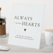 Signe De Table Always In Our Hearts Wedding Memorial (In SItu)