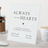 Signe De Table Always In Our Hearts Wedding Remembrance  (In SItu)