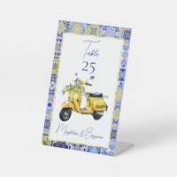 Amalfi Italien Carrelage bleu Scooter Lemons Maria