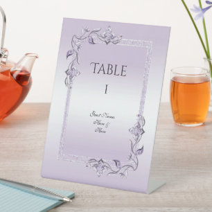 Signe De Table Amethyst Gem & Parties scintillant 33e anniversair