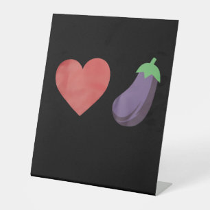 Signe De Table Amour Eggplant Funny Gay Pride LGBTQ
