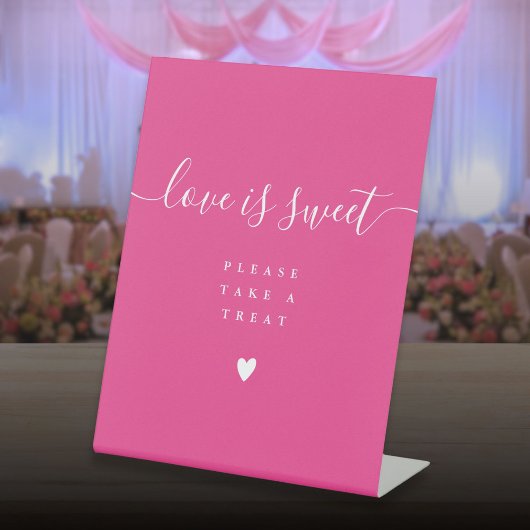 Signe De Table Amour Rose Chaud Est Douce Prends Une Faveur 